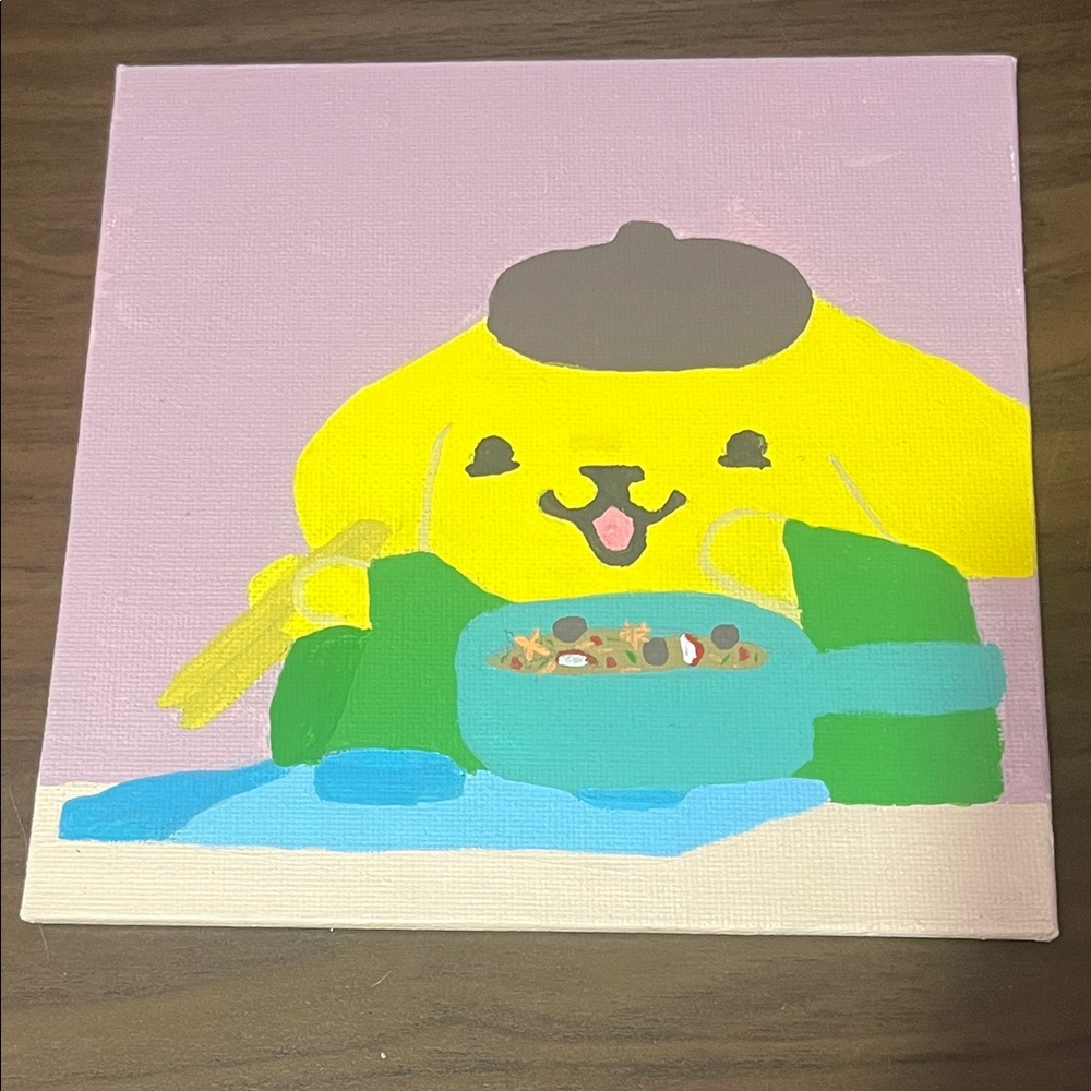 Cute Yellow Character Canvas Art